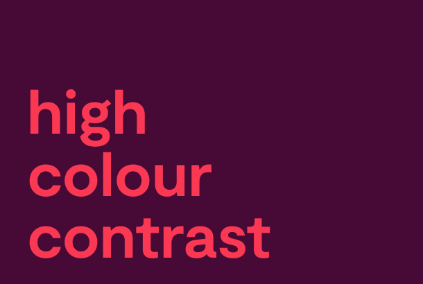 high colour contrast